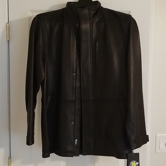 NWT Mens Roundtree & Yorke Lambskin Leather Jacket - Picture 1 of 5